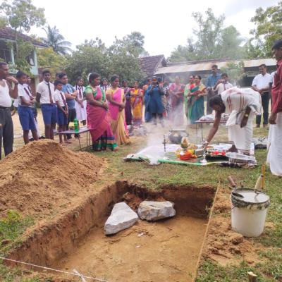  சரஸ்வதி சிலைக்கான அடிக்கல் நாட்டு வைபவம் நடைபெற்றது